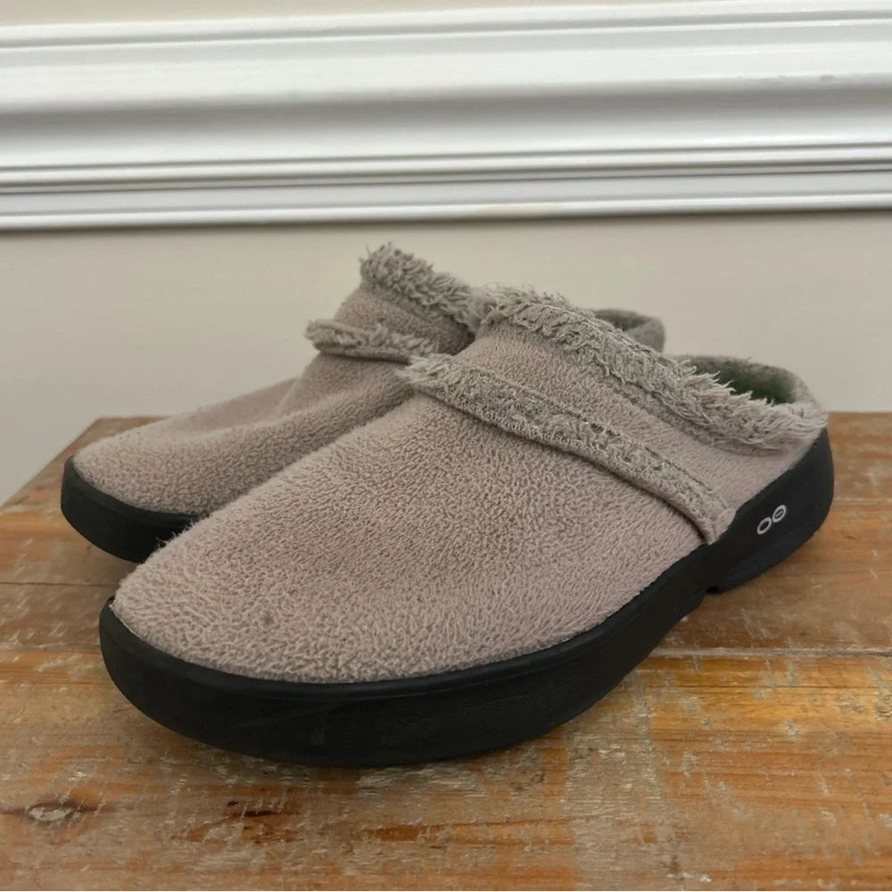 OOFOS OOcoozie Mule Women's Size 10 Clog Slip-on Shoes - Tawny - Beige Gray - Picture 2 of 13